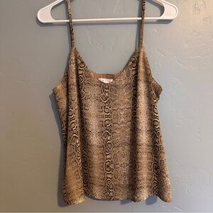 EUC Leith dressy snake print blouse spaghetti strap flowy size M